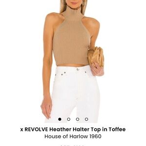 House of Harlow 1960 Heather Halter Top in Tan